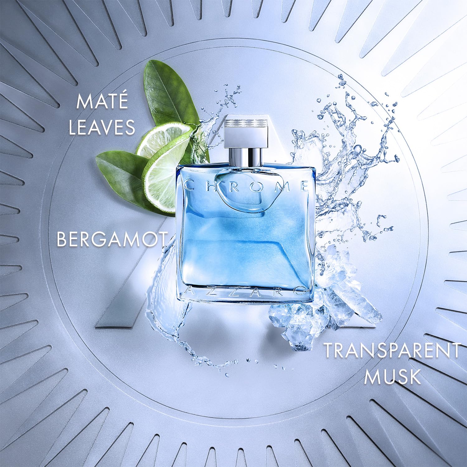 Azzaro Chrome Eau de Toilette - Fresh Aquatic Mens Cologne - Citrus, Woody, Musky Fragrance