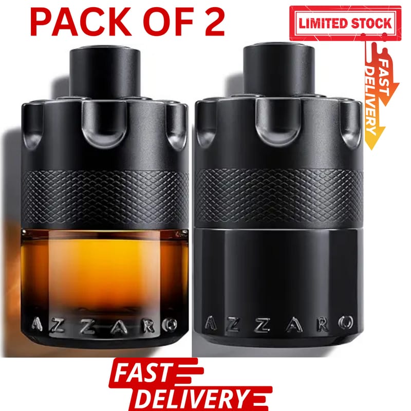 Azzaro The Most Wanted Parfum – 3.38 oz / 100 ml (Pack of 2)